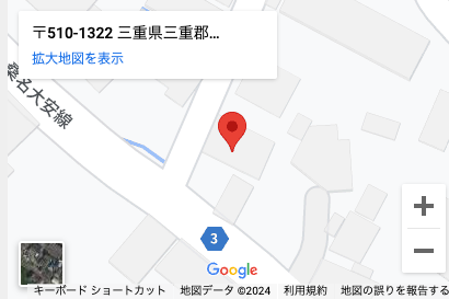 菰野営業所のgoogle map